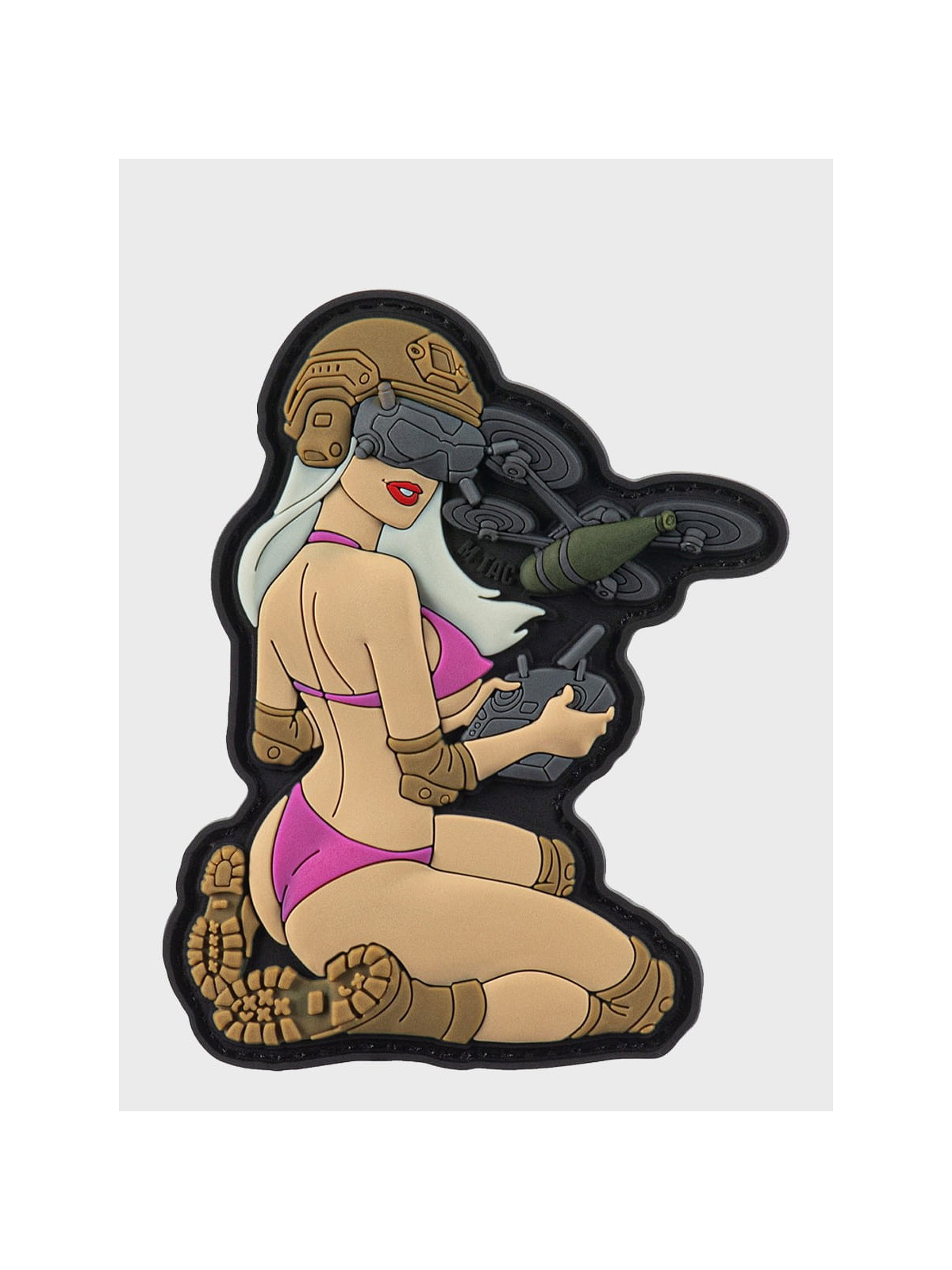 M-TAC NASZYWKA 3D TACTICAL GIRL NR6 PVC V1 Różowa