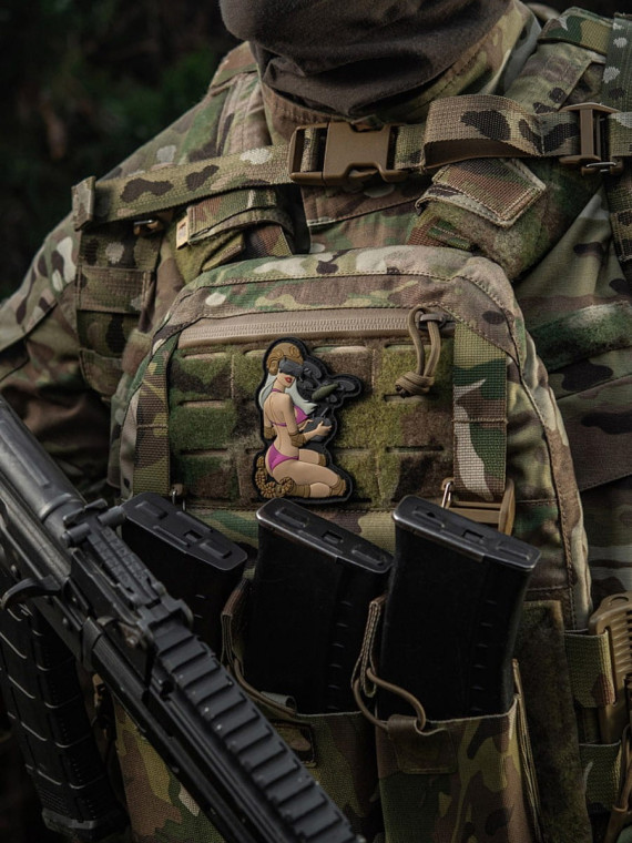 M-TAC NASZYWKA 3D TACTICAL GIRL NR6 PVC V1 Różowa