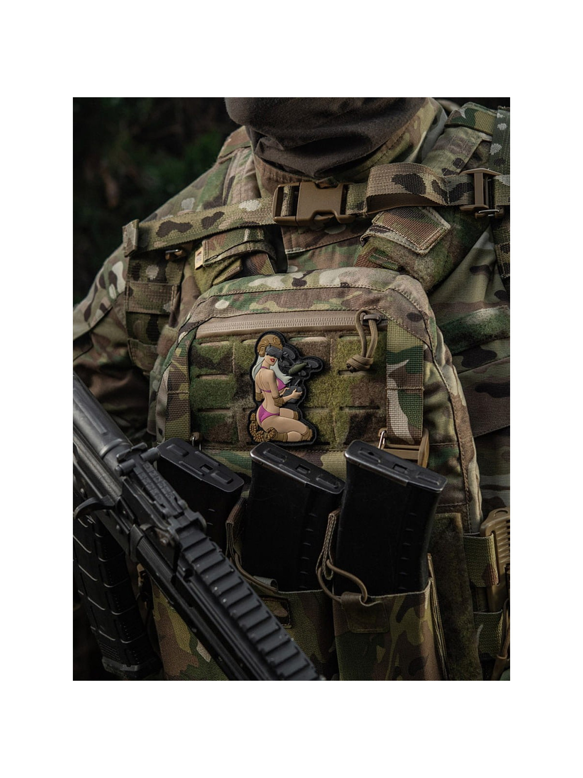 M-TAC NASZYWKA 3D TACTICAL GIRL NR6 PVC V1 Różowa