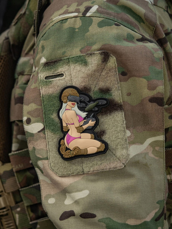 M-TAC NASZYWKA 3D TACTICAL GIRL NR6 PVC V1 Różowa
