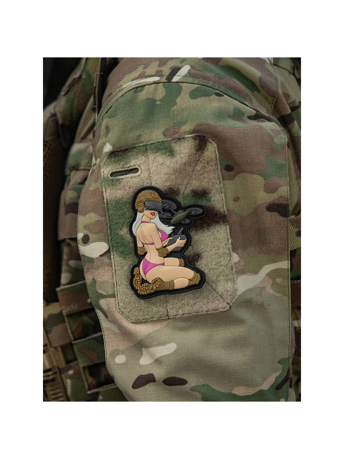 M-TAC NASZYWKA 3D TACTICAL GIRL NR6 PVC V1 Różowa