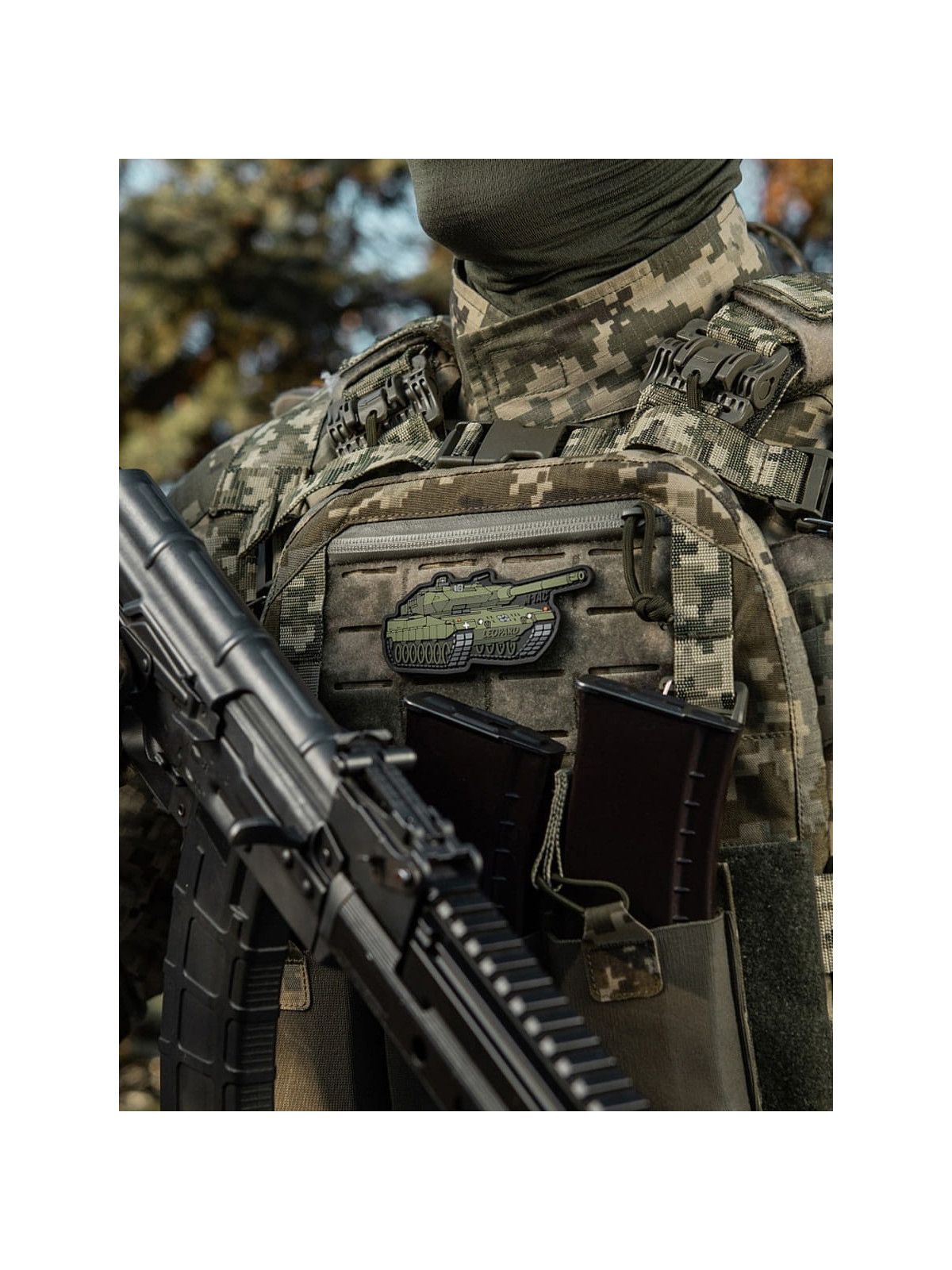 M-TAC Naszywka 3D Czołg Leopard 2 PVC 9,5 x 4,5 cm Oliwkowa