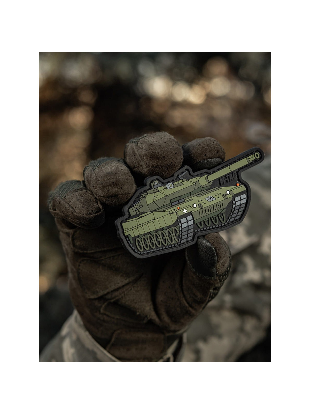 M-TAC Naszywka 3D Czołg Leopard 2 PVC 9,5 x 4,5 cm Oliwkowa