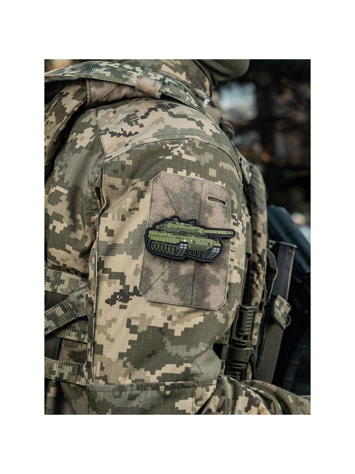M-TAC Naszywka 3D Czołg Leopard 2 PVC 9,5 x 4,5 cm Oliwkowa