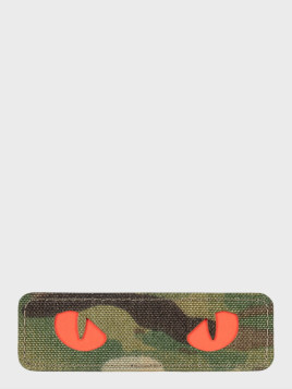 M-TAC Naszywka Kocie Oczy CAT EYES LASER Cut Multicam-czerwona Fluorescencyjna