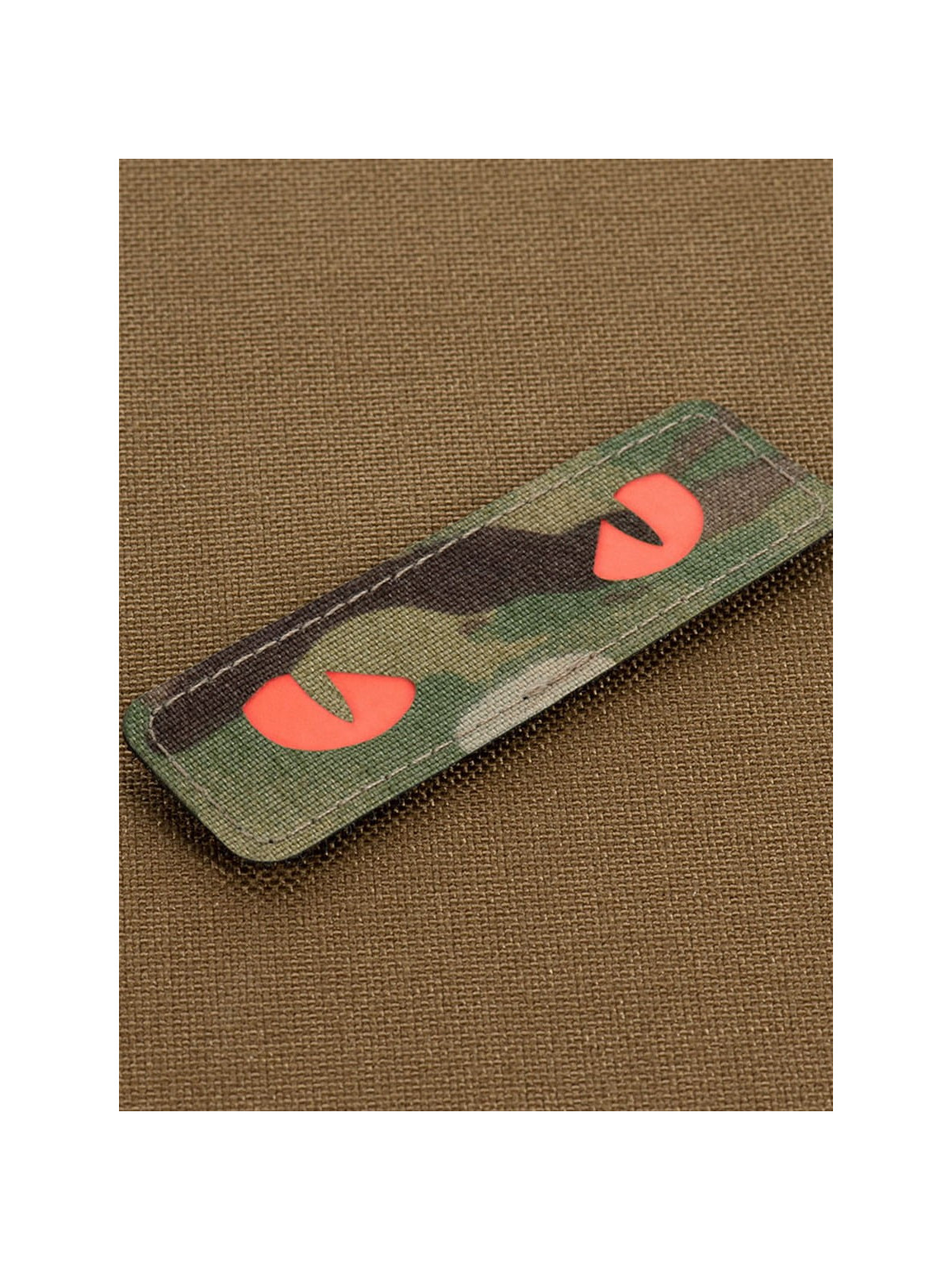 M-TAC Naszywka Kocie Oczy CAT EYES LASER Cut Multicam-czerwona Fluorescencyjna