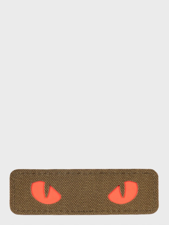 M-TAC Naszywka Kocie Oczy CAT EYES LASER Cut Coyote-czerwona Fluorescencyjna