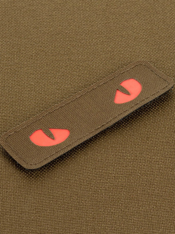 M-TAC Naszywka Kocie Oczy CAT EYES LASER Cut Coyote-czerwona Fluorescencyjna