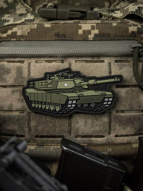 M-TAC Naszywka 3D Czołg ABRAMS PVC 10 x 4,8 cm Oliwkowa