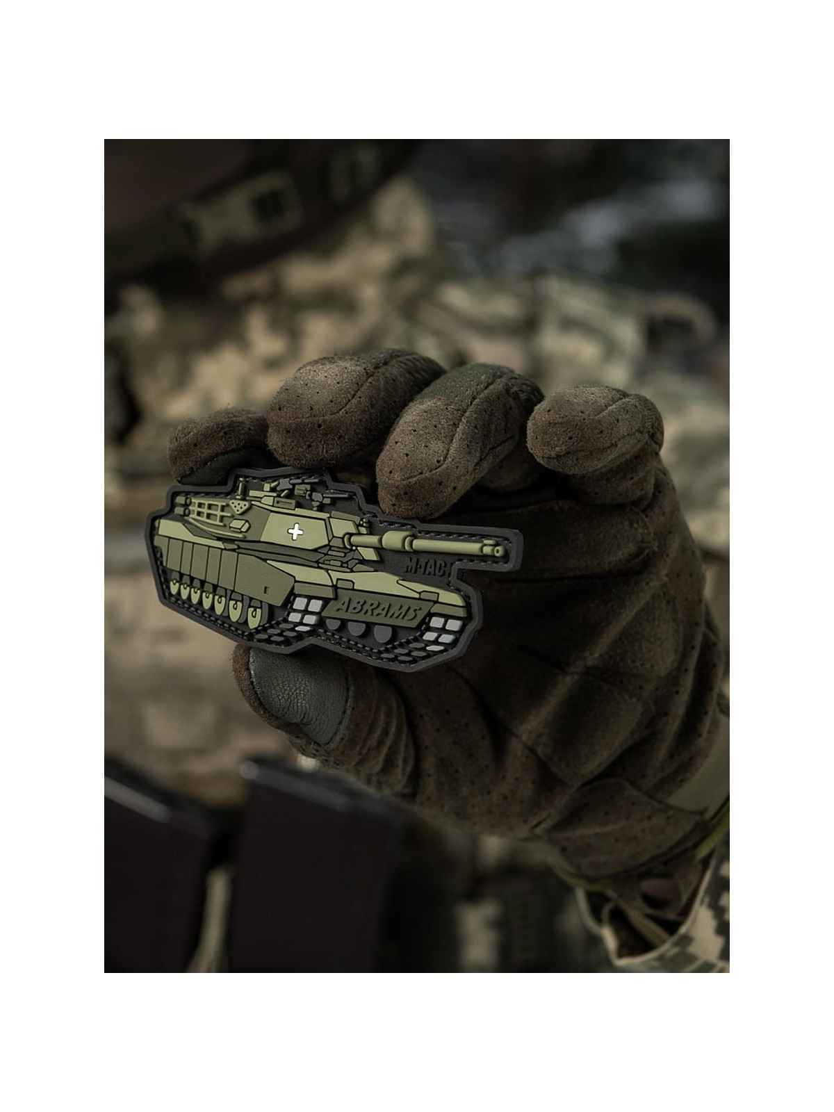 M-TAC Naszywka 3D Czołg ABRAMS PVC 10 x 4,8 cm Oliwkowa