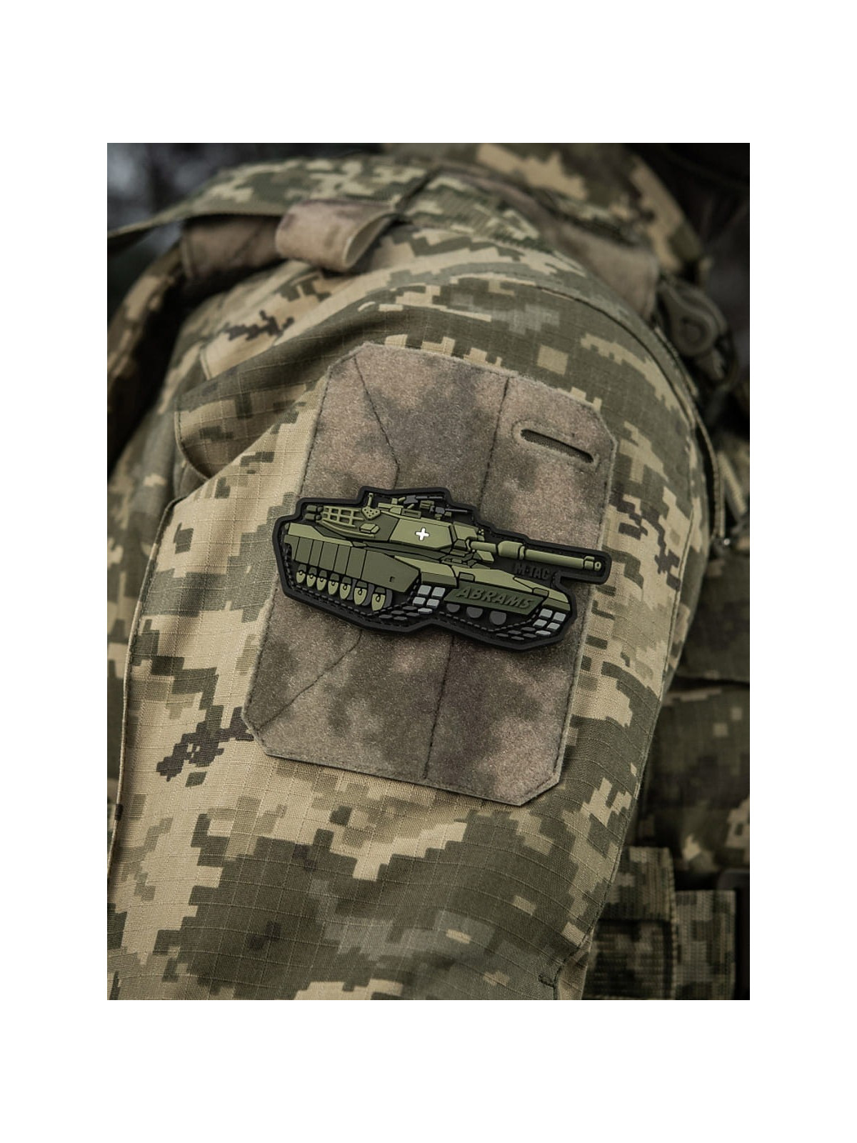 M-TAC Naszywka 3D Czołg ABRAMS PVC 10 x 4,8 cm Oliwkowa