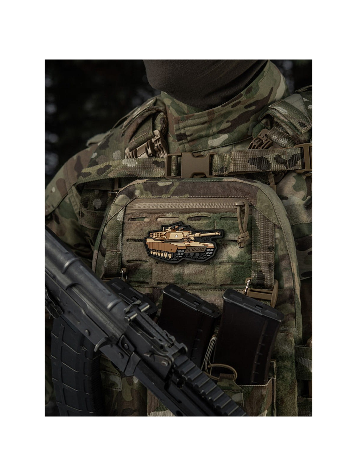 M-TAC Naszywka 3D Czołg ABRAMS PVC 10 x 4,8 cm Coyote