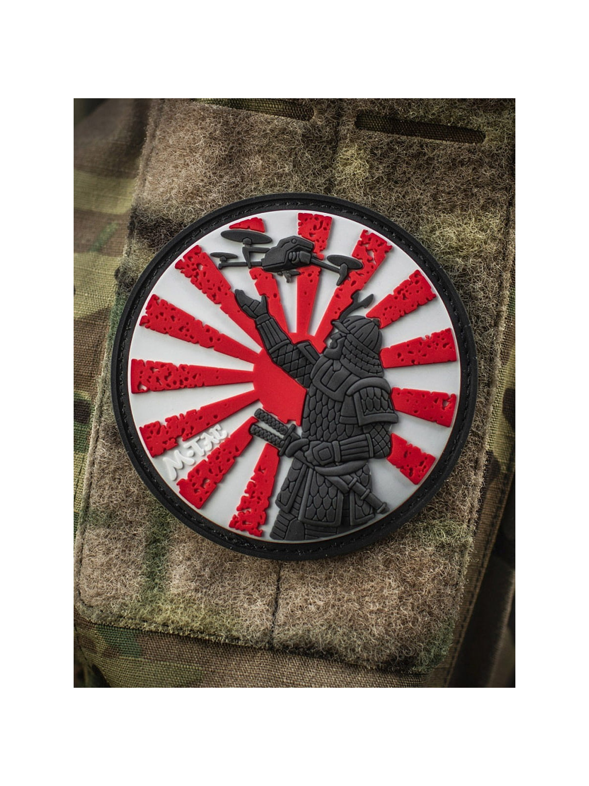 M-TAC NASZYWKA DROGA SAMURAJA PVC 9 cm CZEROWONO-CZARNA
