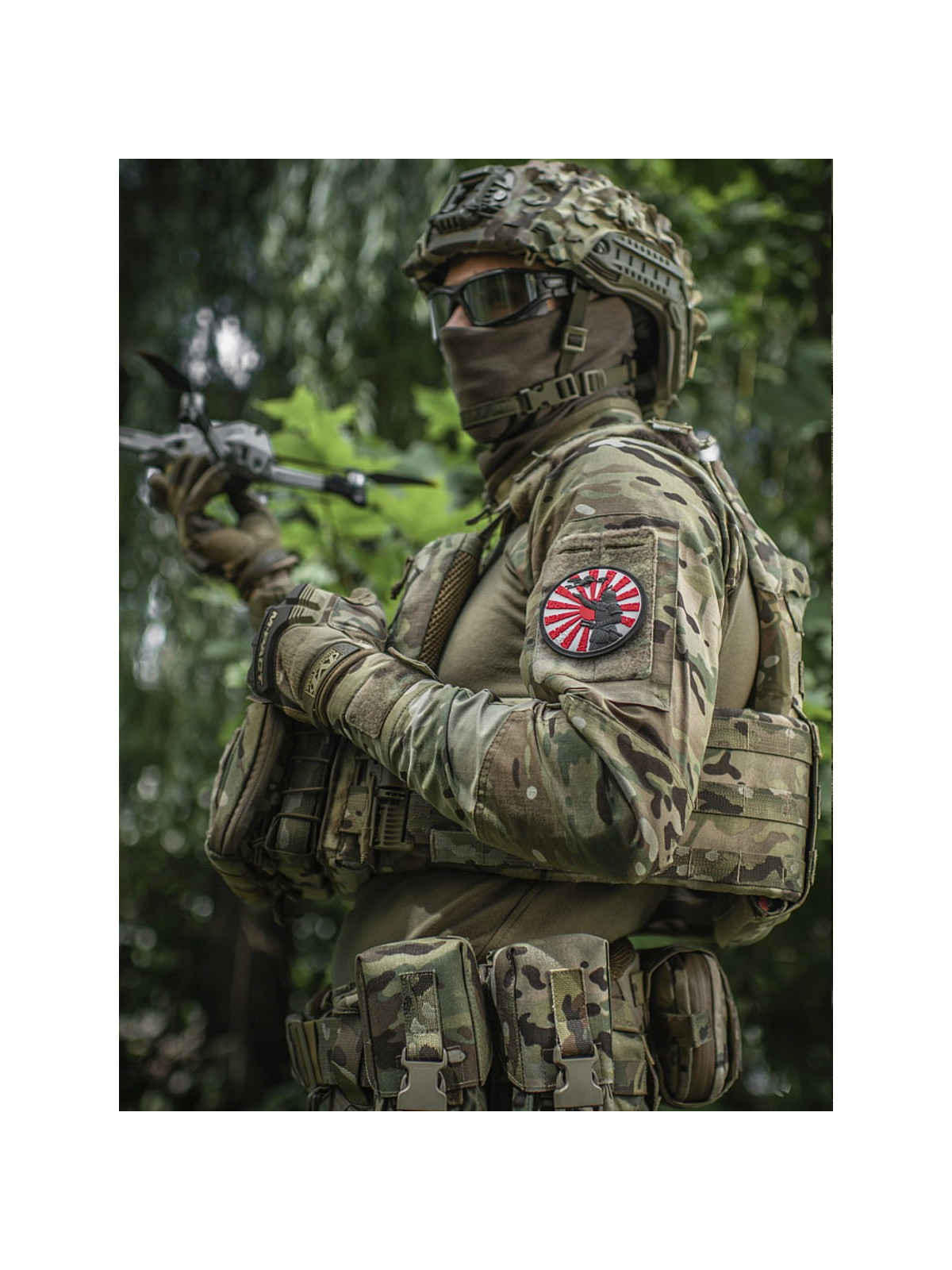 M-TAC NASZYWKA DROGA SAMURAJA PVC 9 cm CZEROWONO-CZARNA