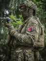 M-TAC NASZYWKA DROGA SAMURAJA PVC 9 cm CZEROWONO-CZARNA