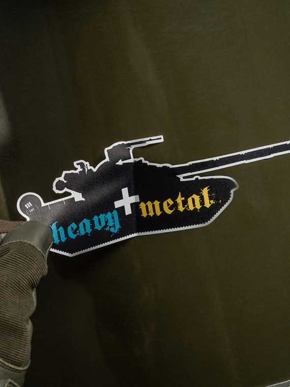 M-TAC Naklejka Heavy Metal Czołg T-64 20,5x6,5 cm Czarna