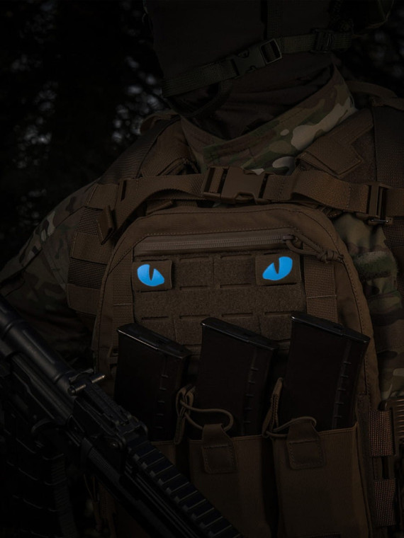 M-TAC Naszywka Tiger Eyes LC PARA Coyote - Oczy niebieskie