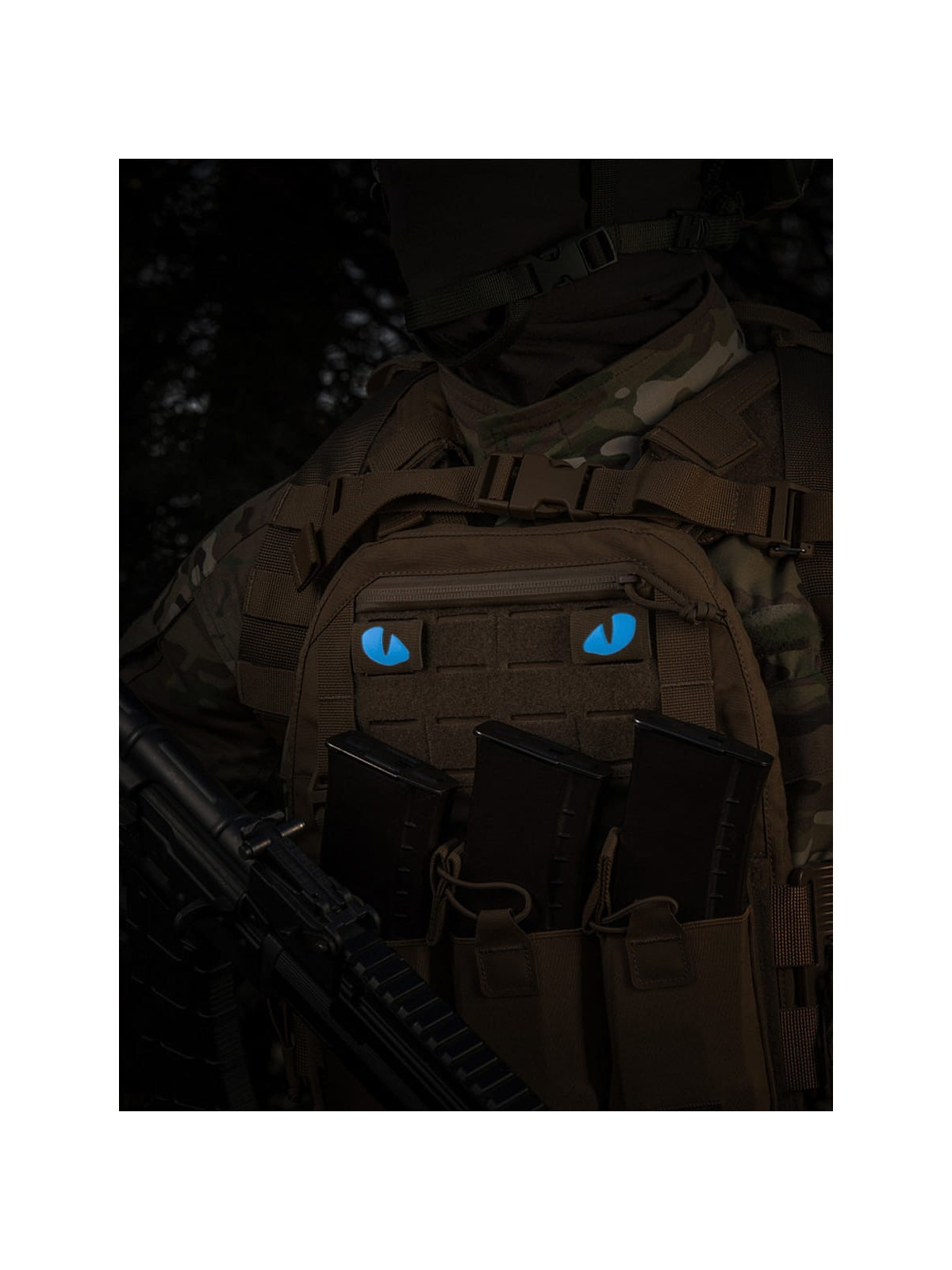 M-TAC Naszywka Tiger Eyes LC PARA Coyote - Oczy niebieskie