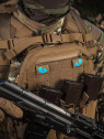 M-TAC Naszywka Tiger Eyes LC PARA Coyote - Oczy niebieskie