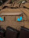 M-TAC Naszywka Tiger Eyes LC PARA Coyote - Oczy niebieskie