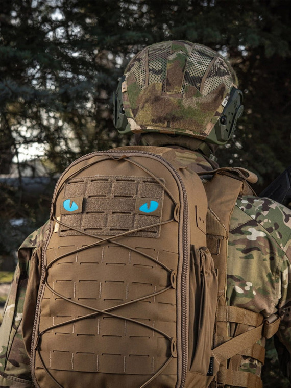 M-TAC Naszywka Tiger Eyes LC PARA Coyote - Oczy niebieskie