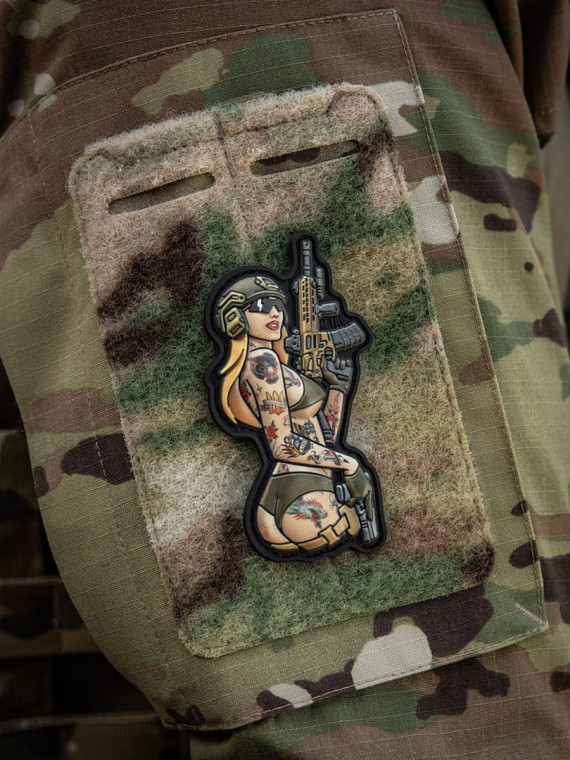 M-TAC Naszywka Tactical Girl Nr4 Tattoo Panther Czarna