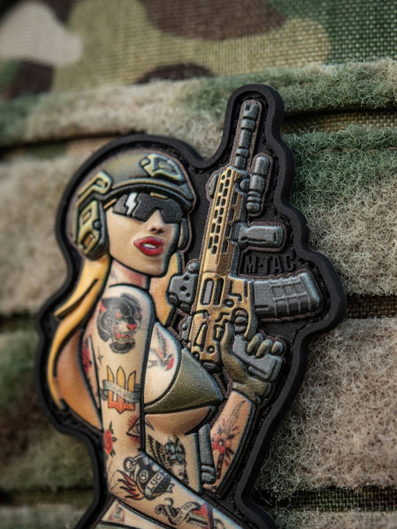 M-TAC Naszywka Tactical Girl Nr4 Tattoo Panther Czarna