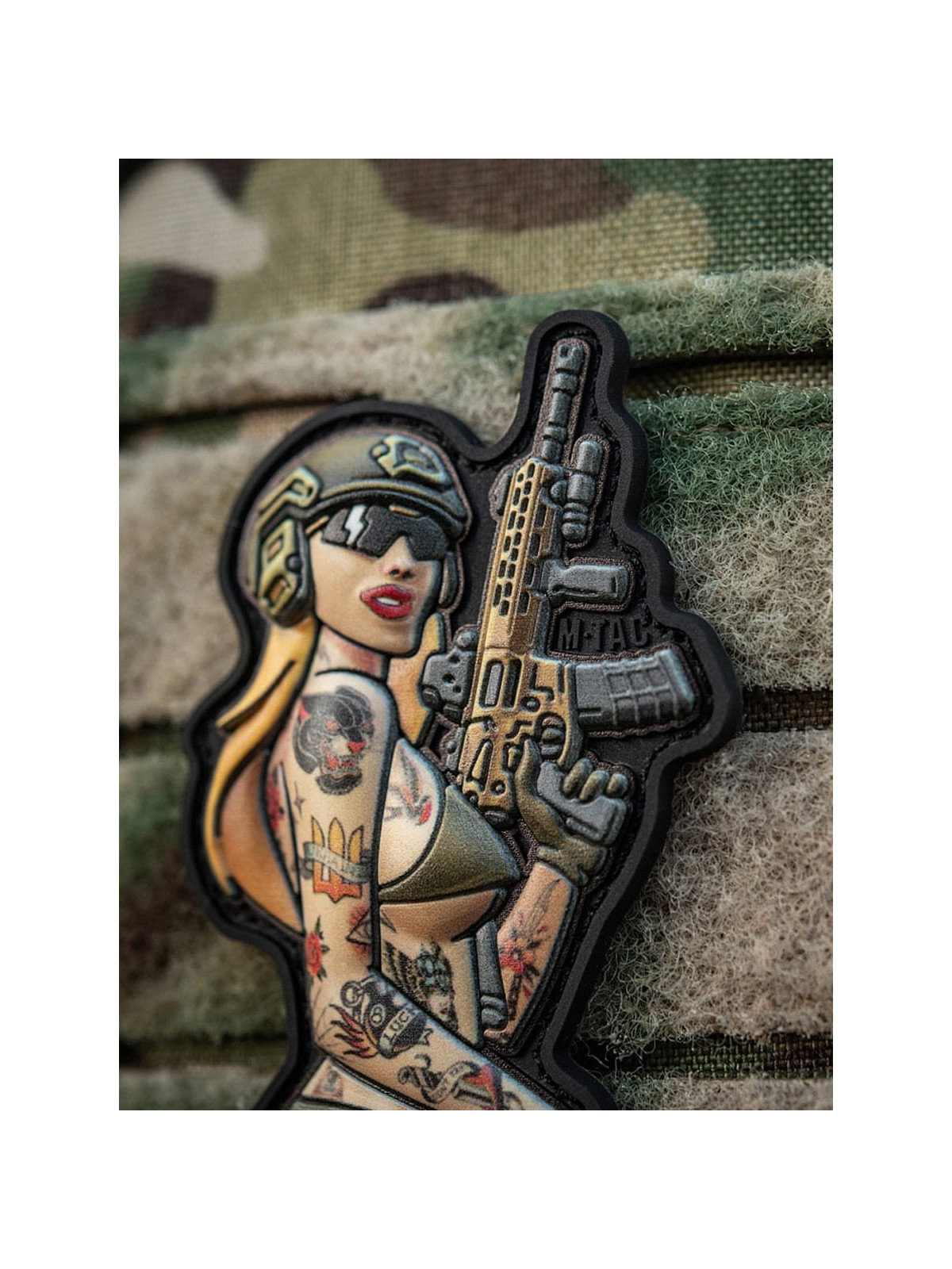 M-TAC Naszywka Tactical Girl Nr4 Tattoo Panther Czarna