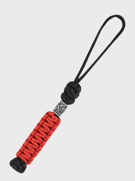 M-TAC Brelok paracord zawieszka Loop Snake Scandinavian czarno-czerwony