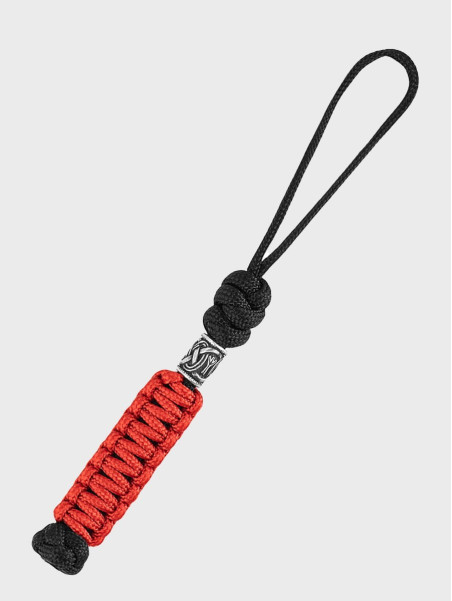 M-TAC Brelok paracord zawieszka Loop Snake Scandinavian czarno-czerwony