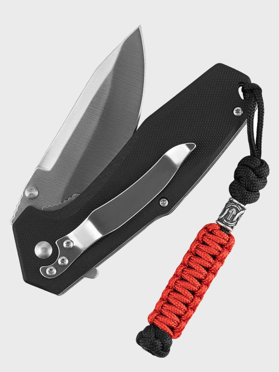 M-TAC Brelok paracord zawieszka Loop Snake Scandinavian czarno-czerwony