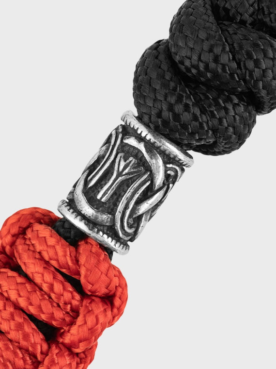 M-TAC Brelok paracord zawieszka Loop Snake Scandinavian czarno-czerwony