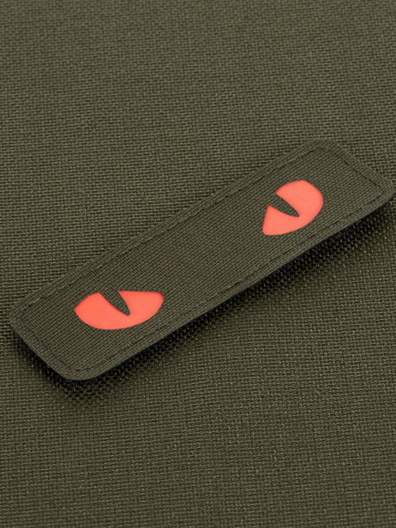 M-TAC Naszywka Kocie Oczy CAT EYES LASER Cut Zielono-czerwona Fluorescencyjna