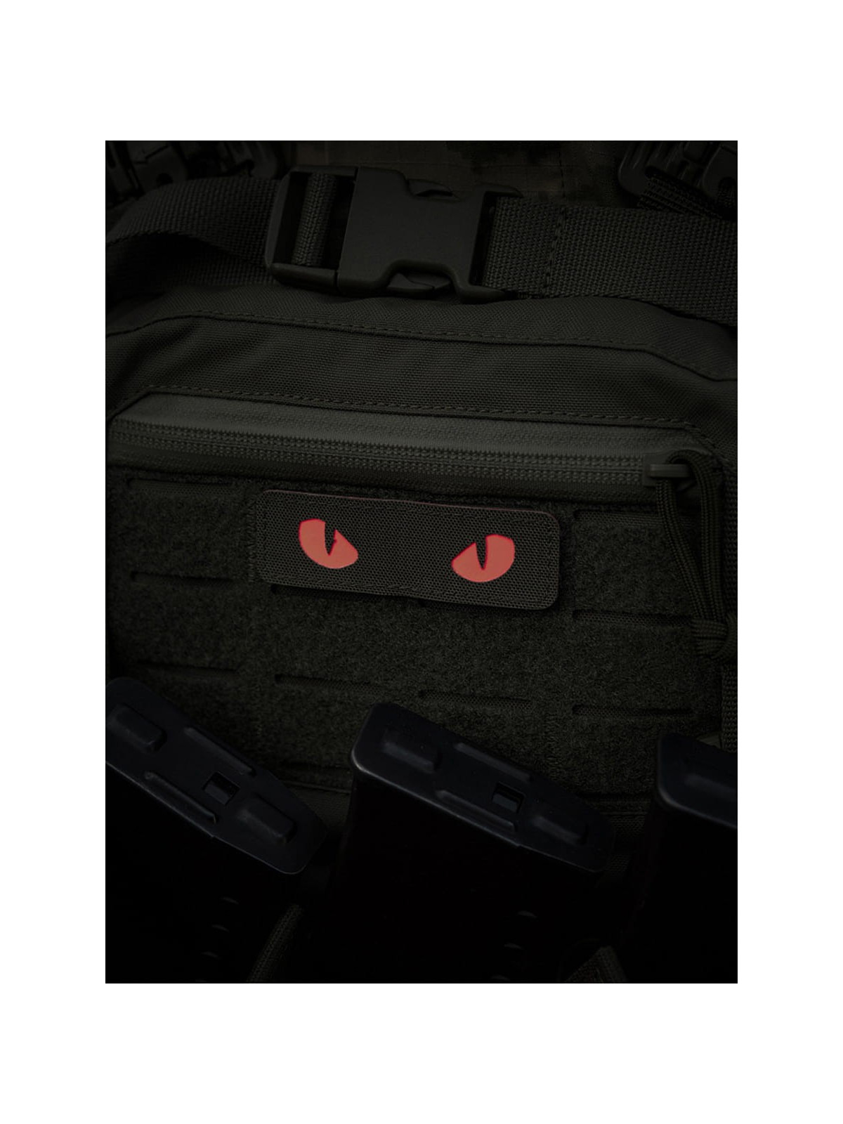 M-TAC Naszywka Kocie Oczy CAT EYES LASER Cut Zielono-czerwona Fluorescencyjna