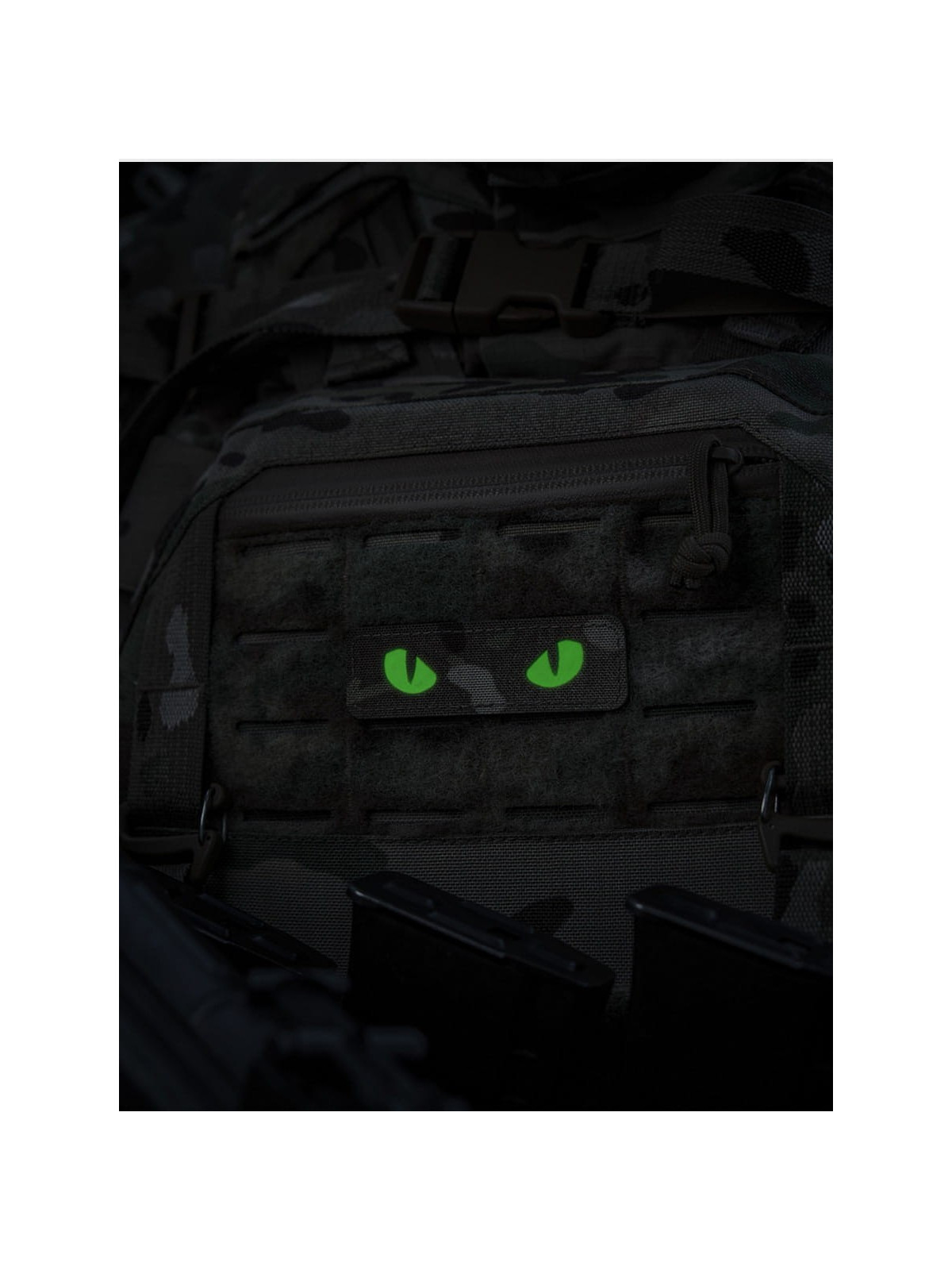 M-TAC Naszywka Kocie Oczy CAT EYES LASER Cut Multicam-zielona Fluorescencyjna