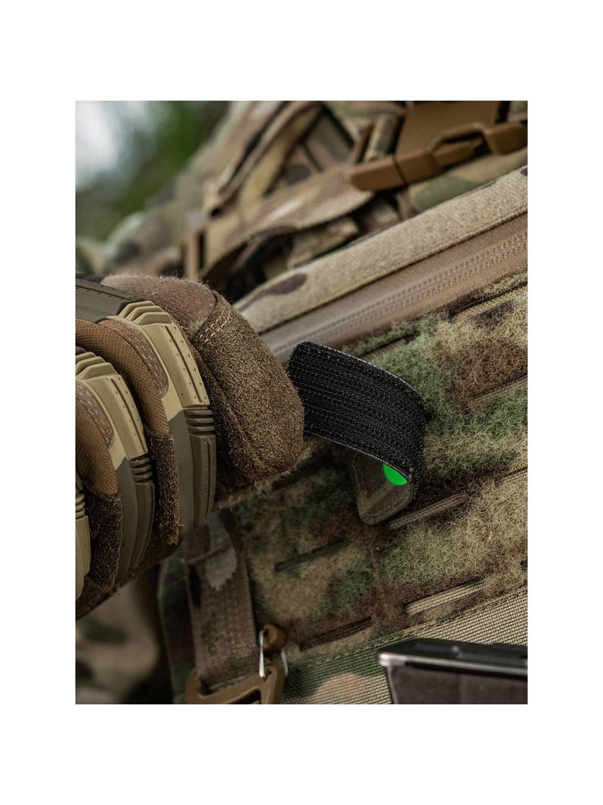 M-TAC Naszywka Kocie Oczy CAT EYES LASER Cut Multicam-zielona Fluorescencyjna