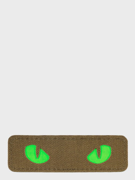M-TAC Naszywka Kocie Oczy CAT EYES LASER Cut Coyote-zielona Fluorescencyjna