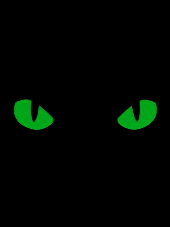 M-TAC Naszywka Kocie Oczy CAT EYES LASER Cut Coyote-zielona Fluorescencyjna