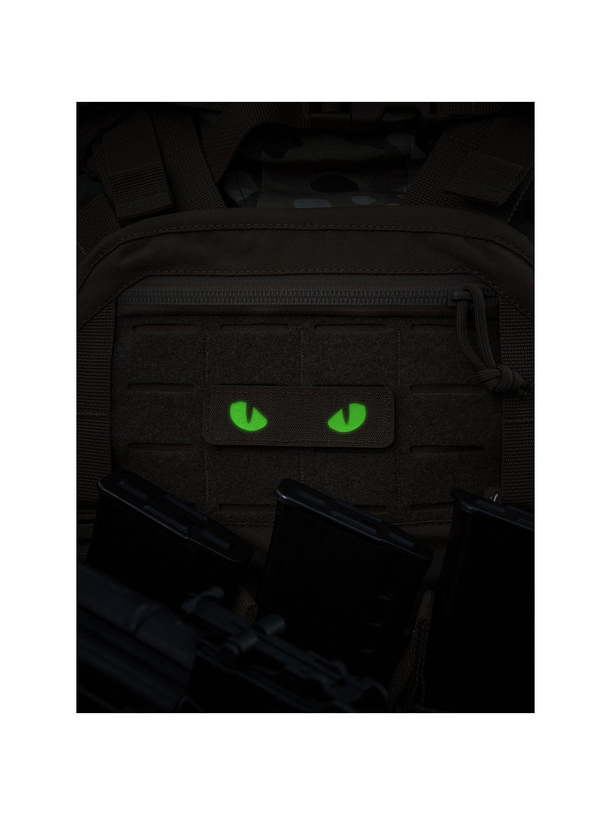 M-TAC Naszywka Kocie Oczy CAT EYES LASER Cut Coyote-zielona Fluorescencyjna
