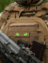 M-TAC Naszywka Kocie Oczy CAT EYES LASER Cut Coyote-zielona Fluorescencyjna