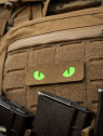 M-TAC Naszywka Kocie Oczy CAT EYES LASER Cut Coyote-zielona Fluorescencyjna