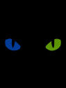 M-TAC Naszywka Kocie Oczy CAT EYES LASER Cut Coyote-niebiesko-żółta Fluorescencyjna