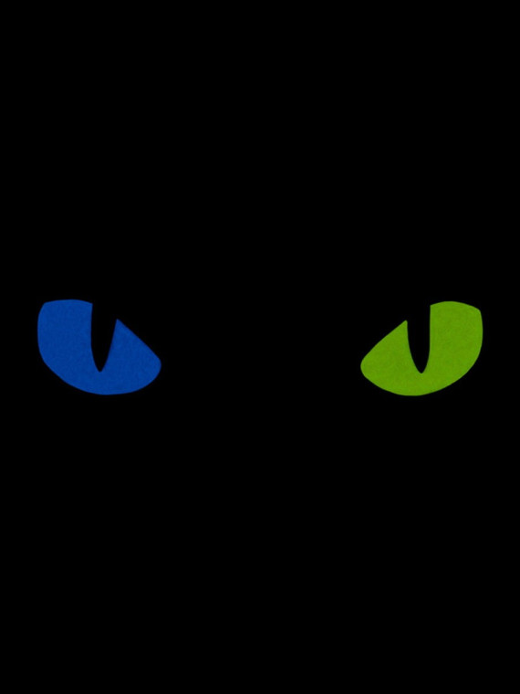 M-TAC Naszywka Kocie Oczy CAT EYES LASER Cut Czarno-żółto-niebieska Fluorescencyjna