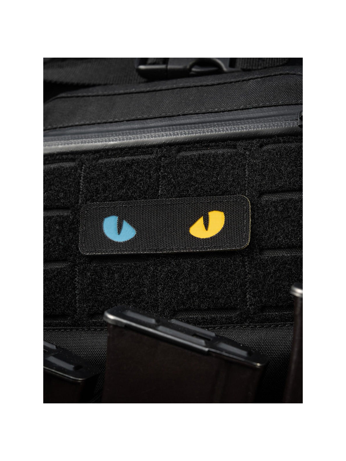 M-TAC Naszywka Kocie Oczy CAT EYES LASER Cut Czarno-żółto-niebieska Fluorescencyjna