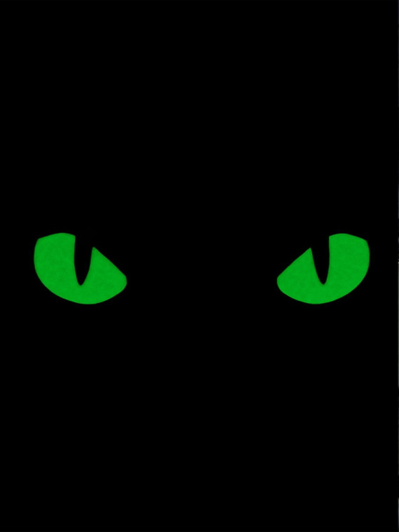 M-TAC Naszywka Kocie Oczy CAT EYES LASER Cut Czarno-zielona Fluorescencyjna
