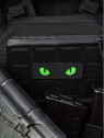 M-TAC Naszywka Kocie Oczy CAT EYES LASER Cut Czarno-zielona Fluorescencyjna