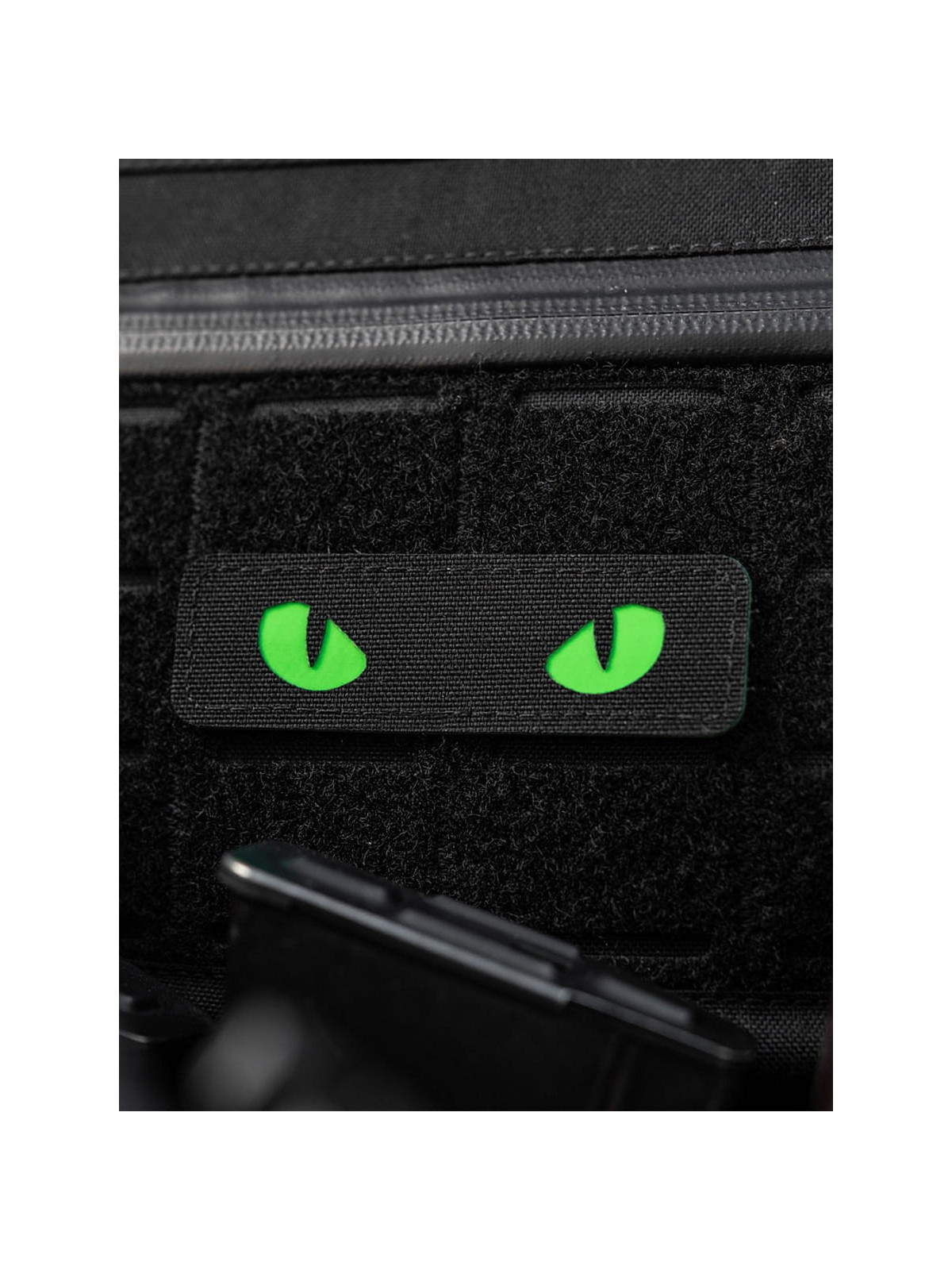M-TAC Naszywka Kocie Oczy CAT EYES LASER Cut Czarno-zielona Fluorescencyjna