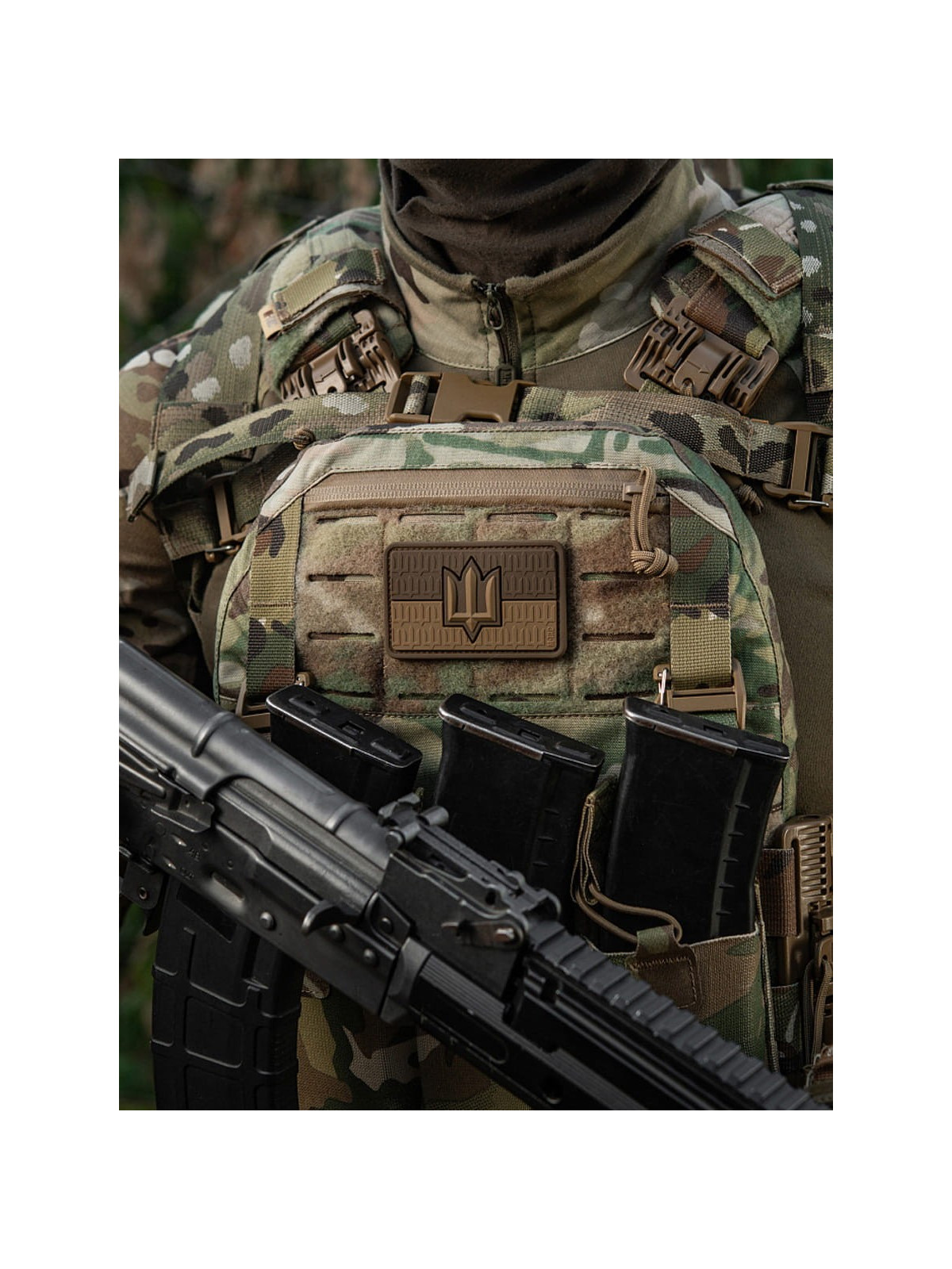 M-TAC Naszywka 3D flaga Ukrainy z trójzębem PVC Coyote