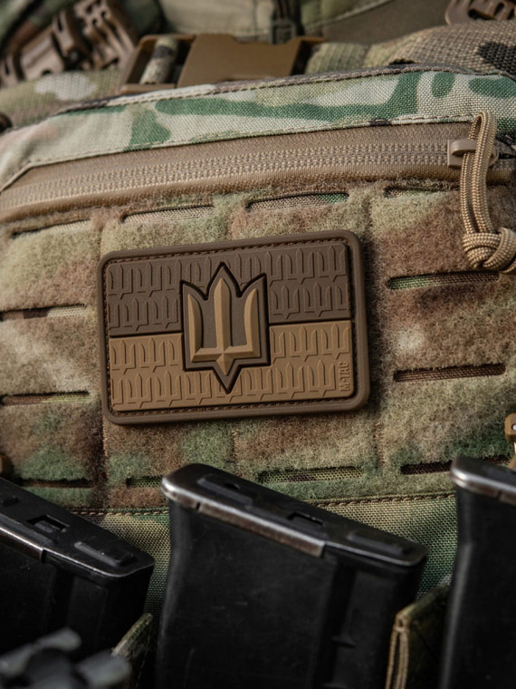M-TAC Naszywka 3D flaga Ukrainy z trójzębem PVC Coyote