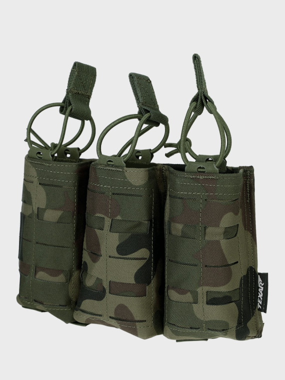 TEXAR Potrójna Ładownica na Magazynki Typu Open MAG 3 Molle PL Camo WZ.93 